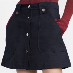 Zara navy mini skirt
